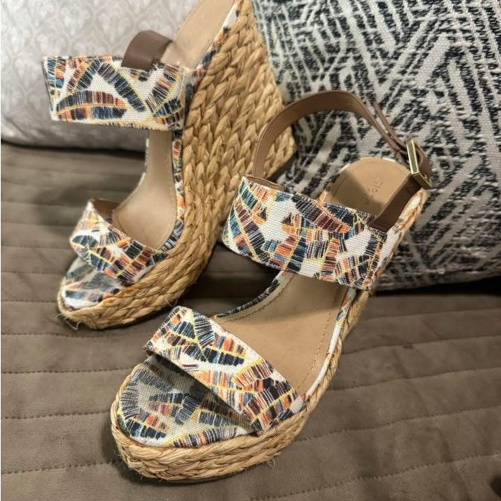 Gibson Latimer Woven Wedge Sandals - Multicolor